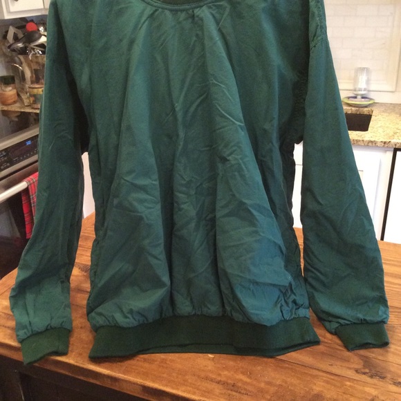 HUNTER GREEN COTTON PULLOVER JACKET,  MEDIUM - Picture 1 of 3